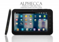 Alphecca - Android 2.3 Tablet com 7 polegadas de tela capacitiva e WiFi (4GB)